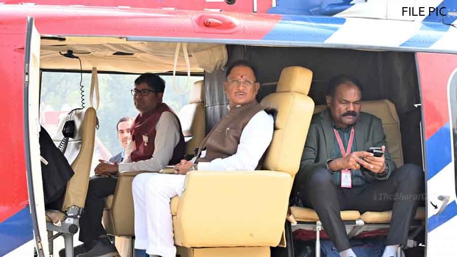CM Vishnudev Sai helicopter