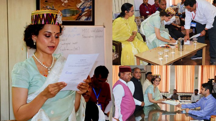 Kangana Ranaut files her nomination for Lok Sabha elections